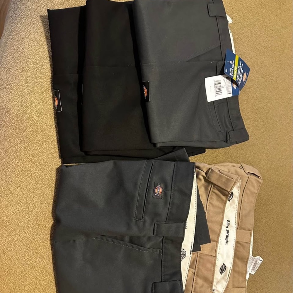 Dickies Boys Chinos - Black, Gray, Tan